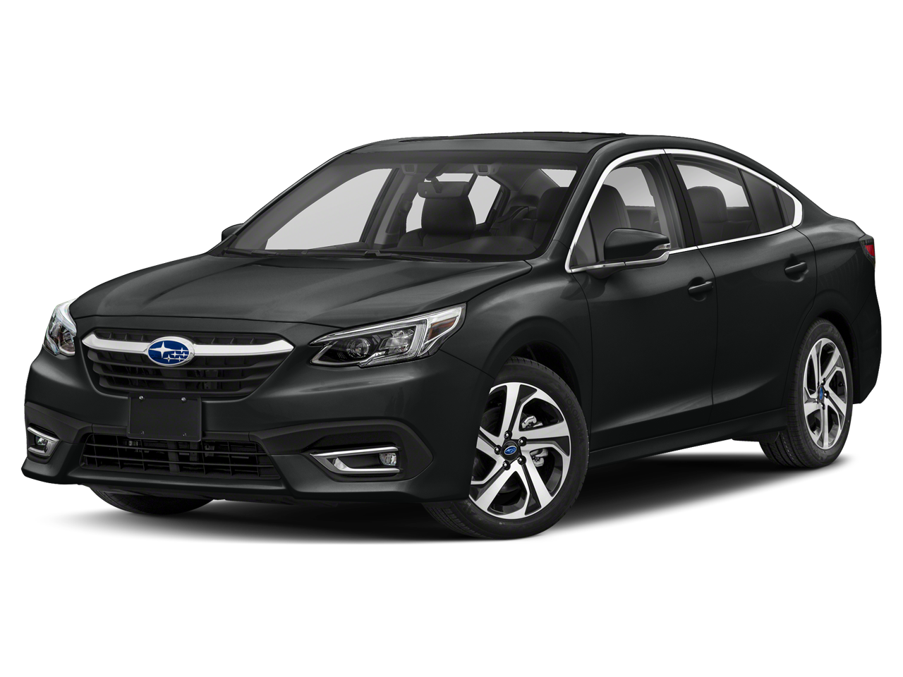 2020 Subaru Legacy Limited in Crystal Black Silica — front three-quarter view