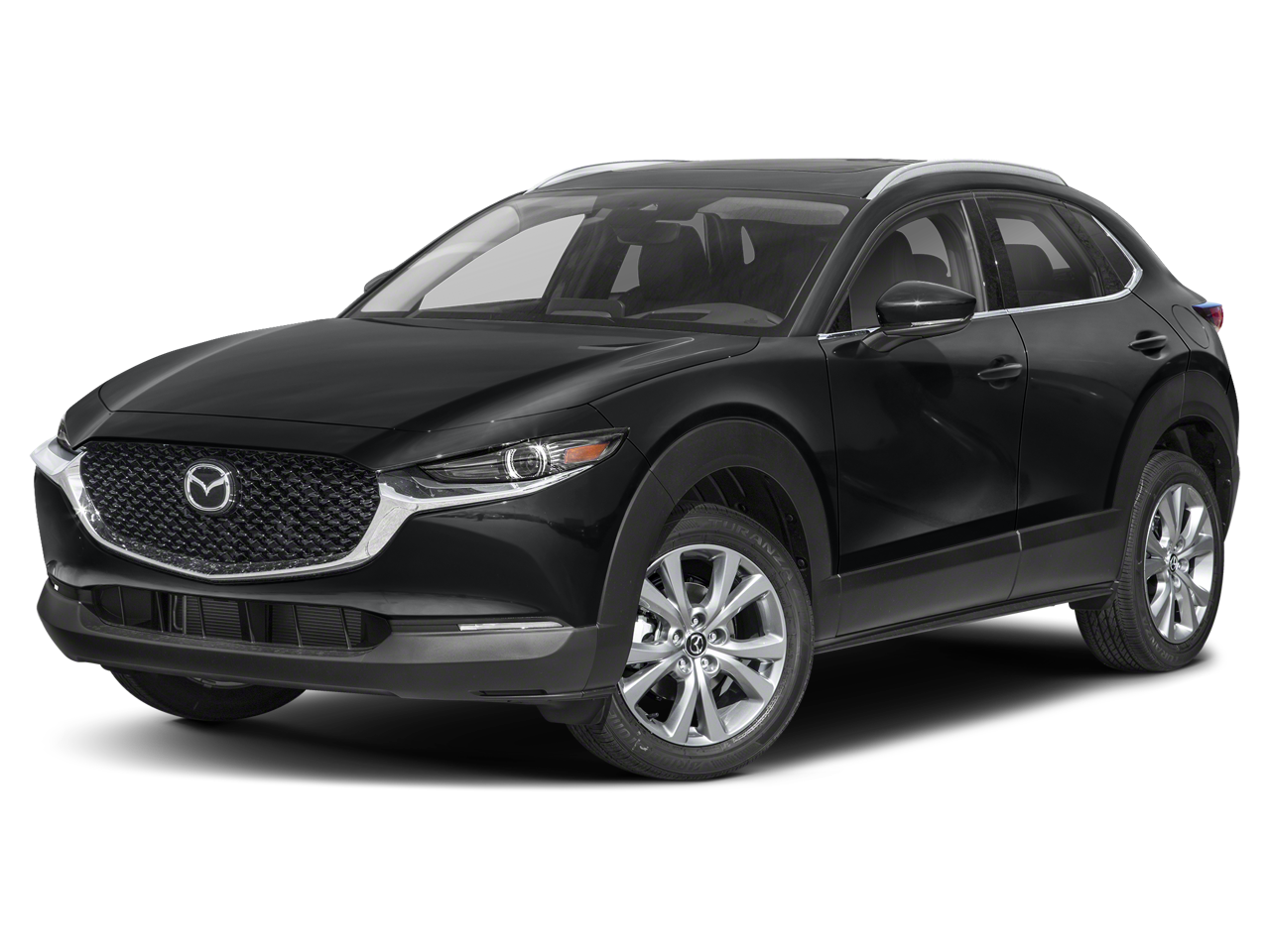 2022 Mazda Mazda CX-30 2.5 S Premium Package in Jet Black Mica — front three-quarter view