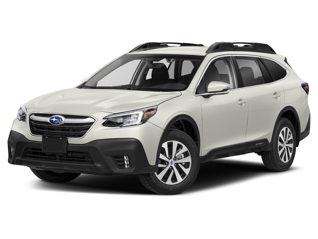 2022 Subaru Outback Premium in Crystal White Pearl — front three-quarter view