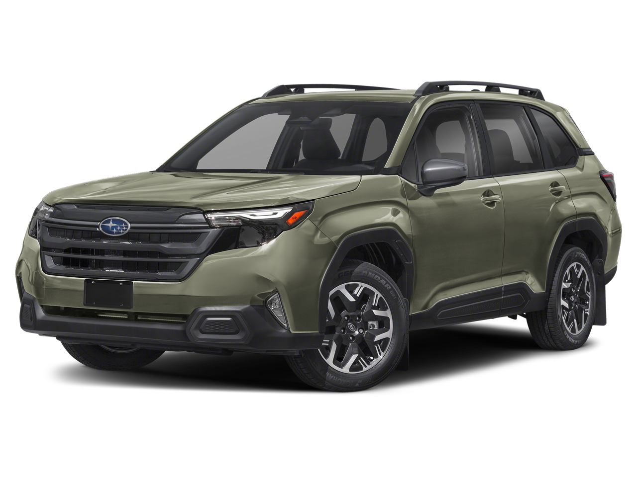 2025 Subaru Forester Premium in Autumn Green Metallic — front three-quarter view