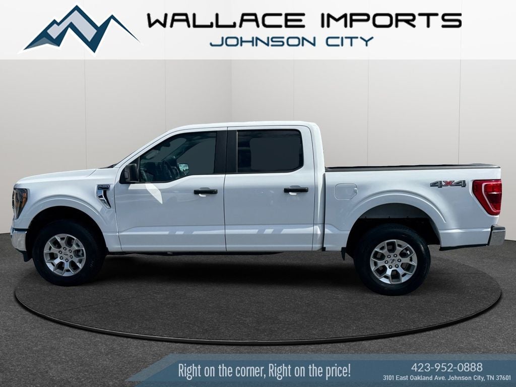 2023 Ford F-150 XLT in Oxford White — front three-quarter view