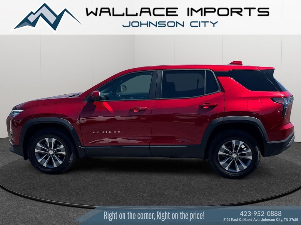 2025 Chevrolet Equinox LT in Radiant Red Tintcoat — front three-quarter view