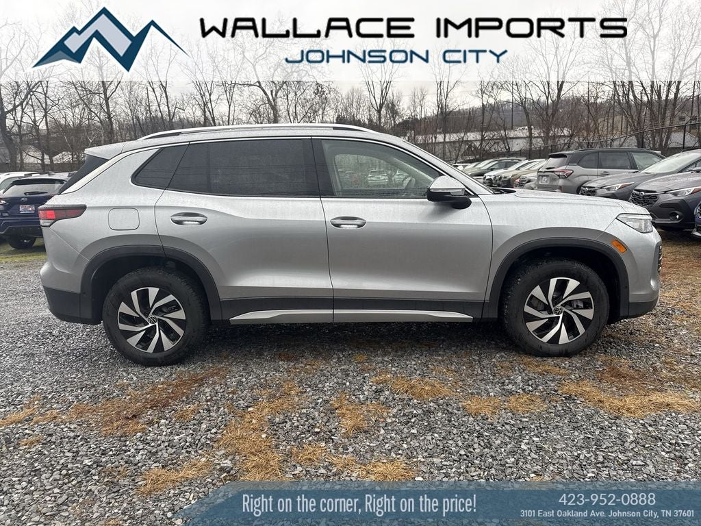 2026 Volkswagen Tiguan 2.0T S in Pyrite Silver Metallic — front three-quarter view