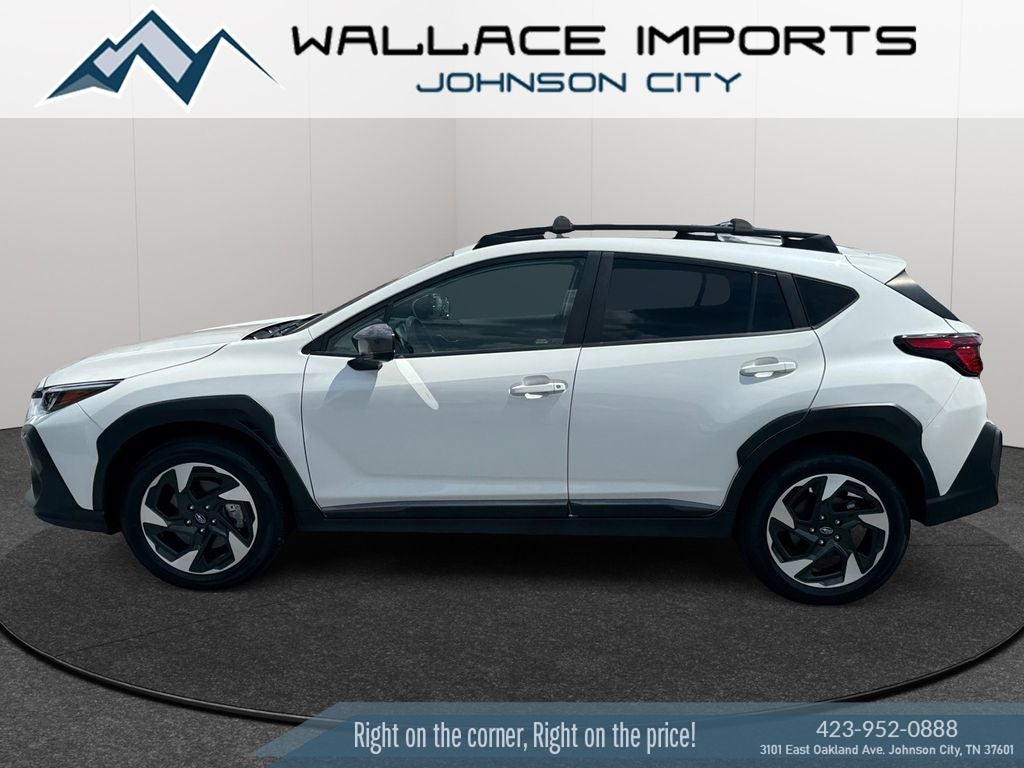 2024 Subaru Crosstrek Limited in Crystal White Pearl — front three-quarter view