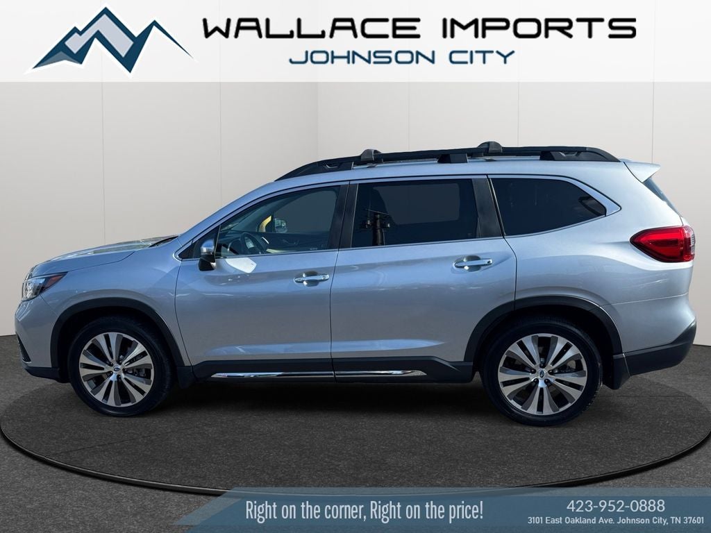 2021 Subaru Ascent Touring in Ice Silver Metallic — front three-quarter view