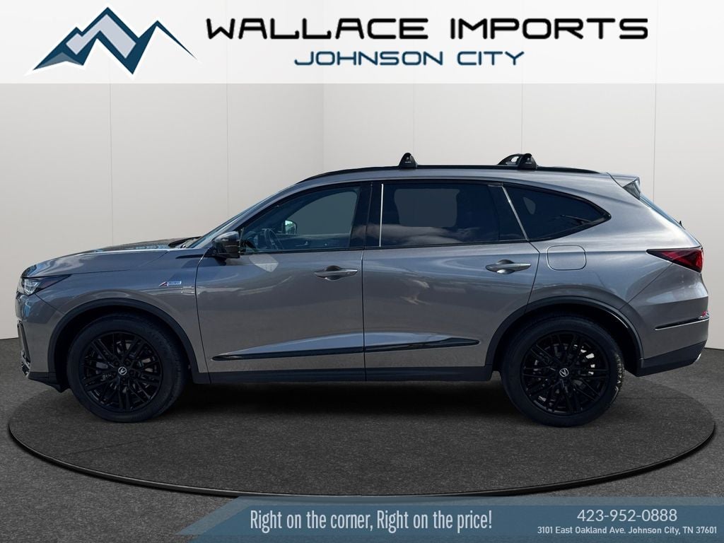 2025 Acura MDX A-Spec Advance Package SH-AWD in Gray — front three-quarter view