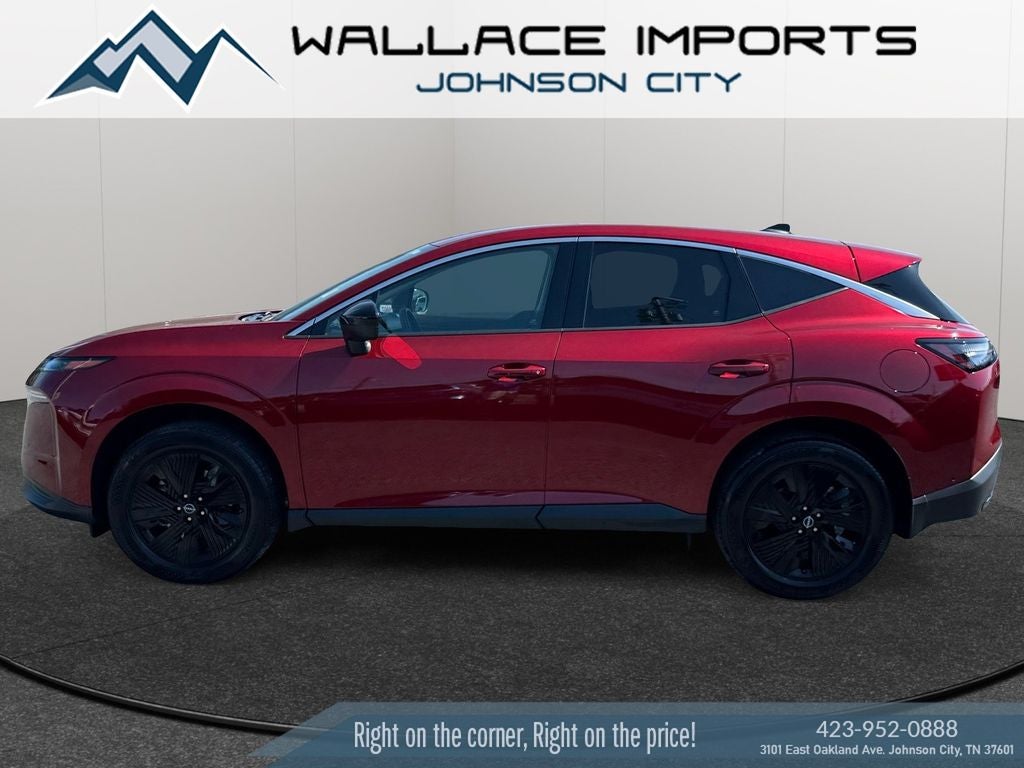 2025 Nissan Murano SV in Scarlet Ember Tintcoat — front three-quarter view