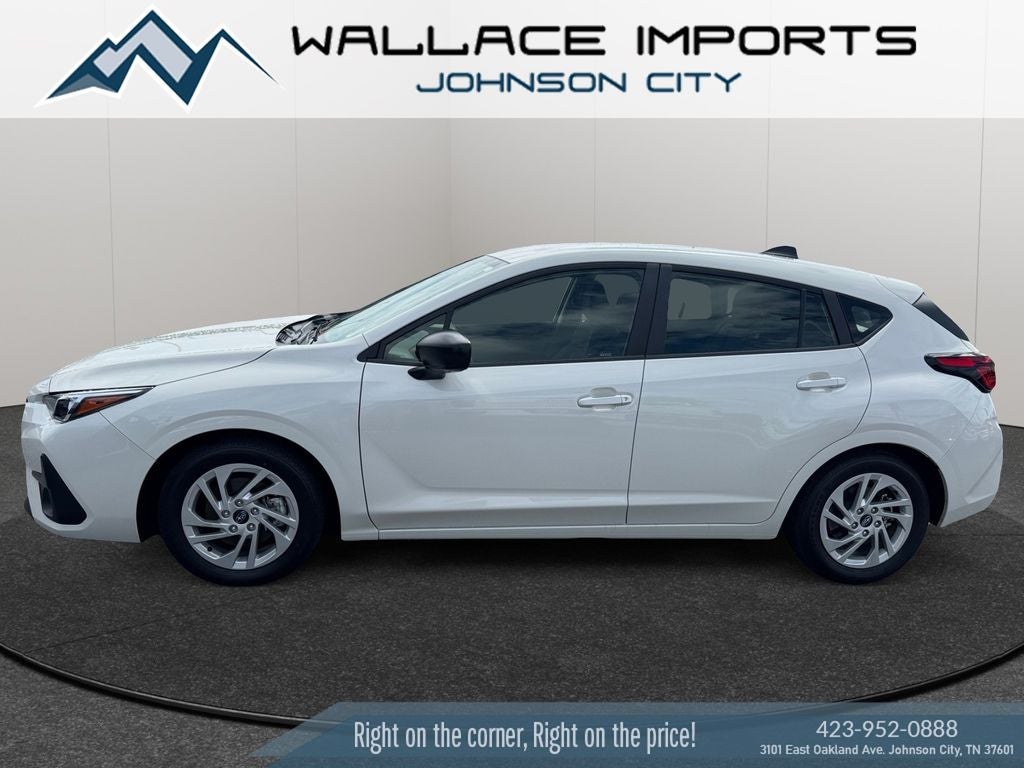 2024 Subaru Impreza Base in Crystal White Pearl — front three-quarter view