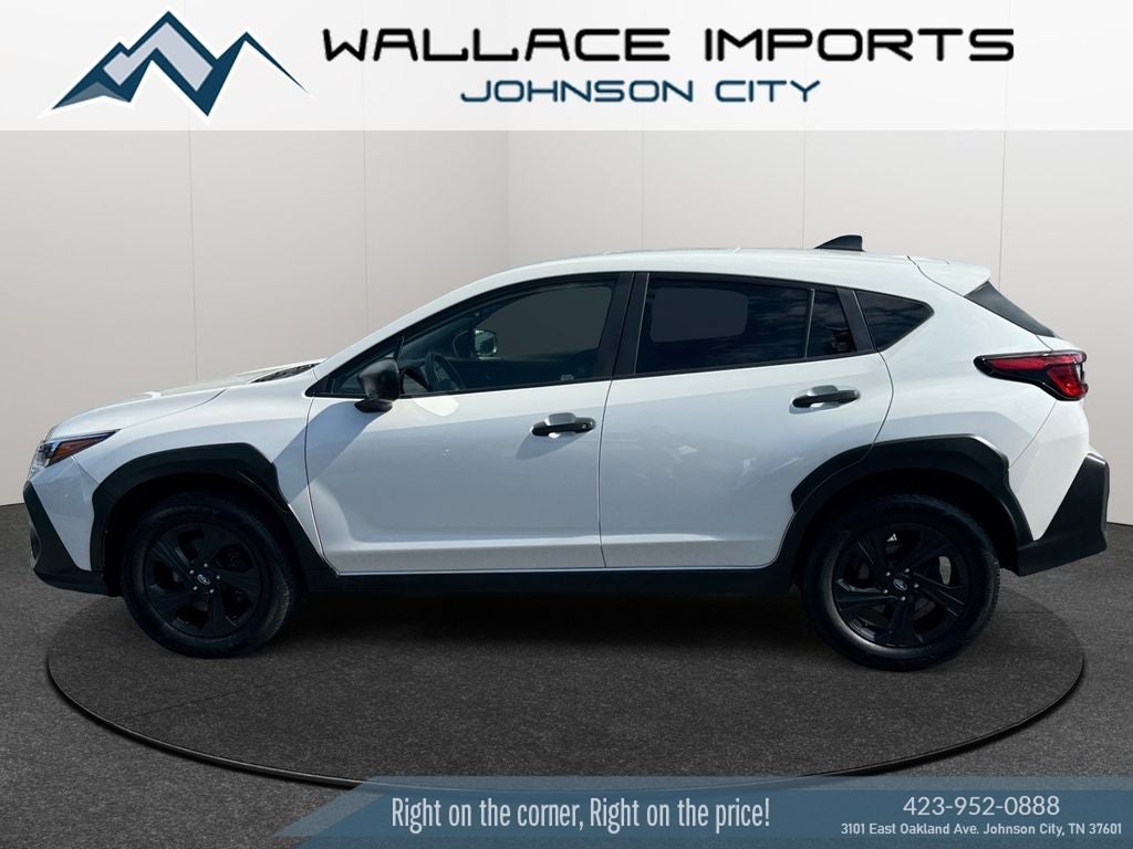 2024 Subaru Crosstrek Base in Crystal White Pearl — front three-quarter view