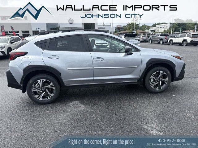2026 Subaru CROSSTREK Premium in Ice Silver Metallic — front three-quarter view