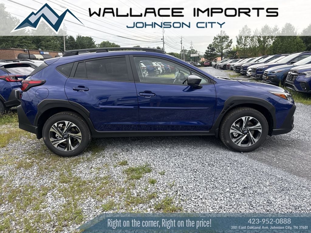 2026 Subaru CROSSTREK Premium in Sapphire Blue Pearl — front three-quarter view
