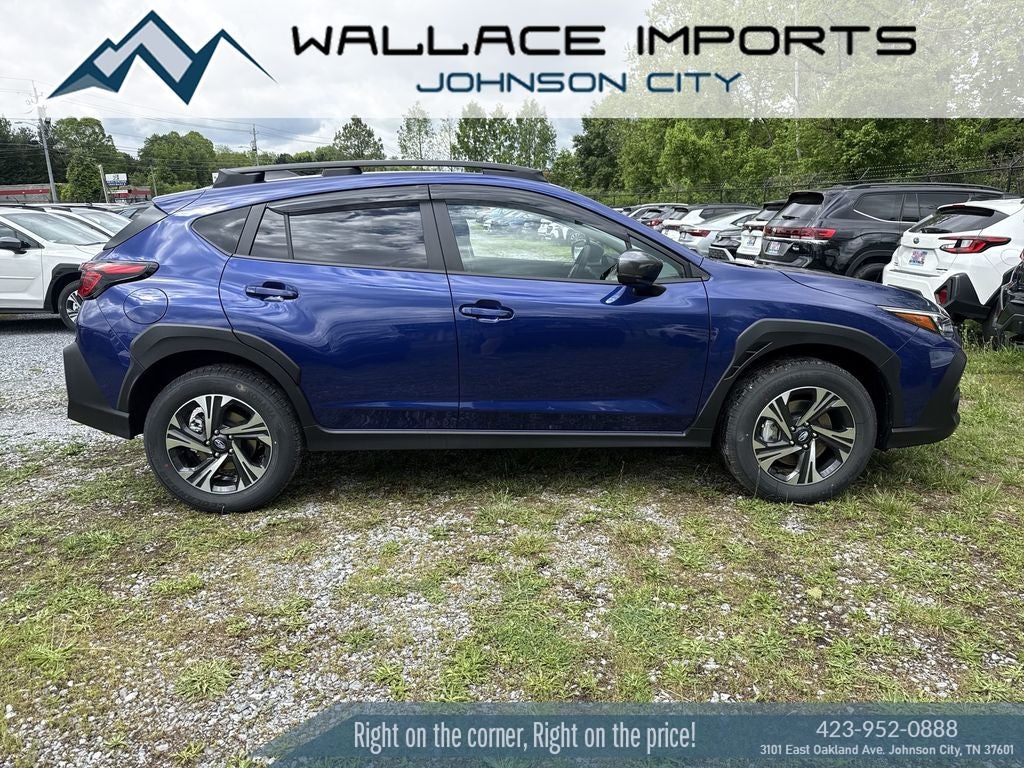 2026 Subaru CROSSTREK Premium in Sapphire Blue Pearl — front three-quarter view