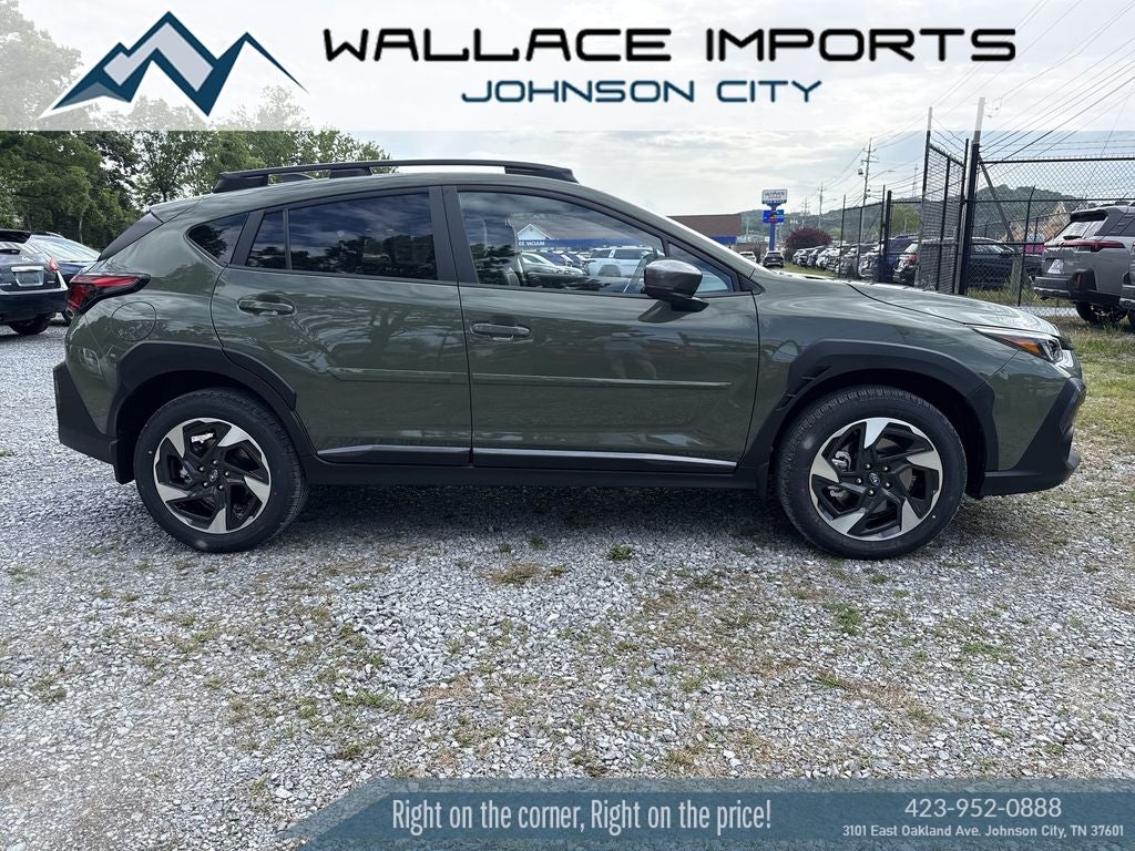 2026 Subaru CROSSTREK Limited in Alpine Green — front three-quarter view
