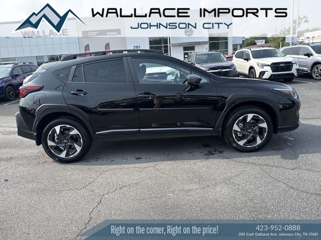 2026 Subaru CROSSTREK Limited in Crystal Black Silica — front three-quarter view