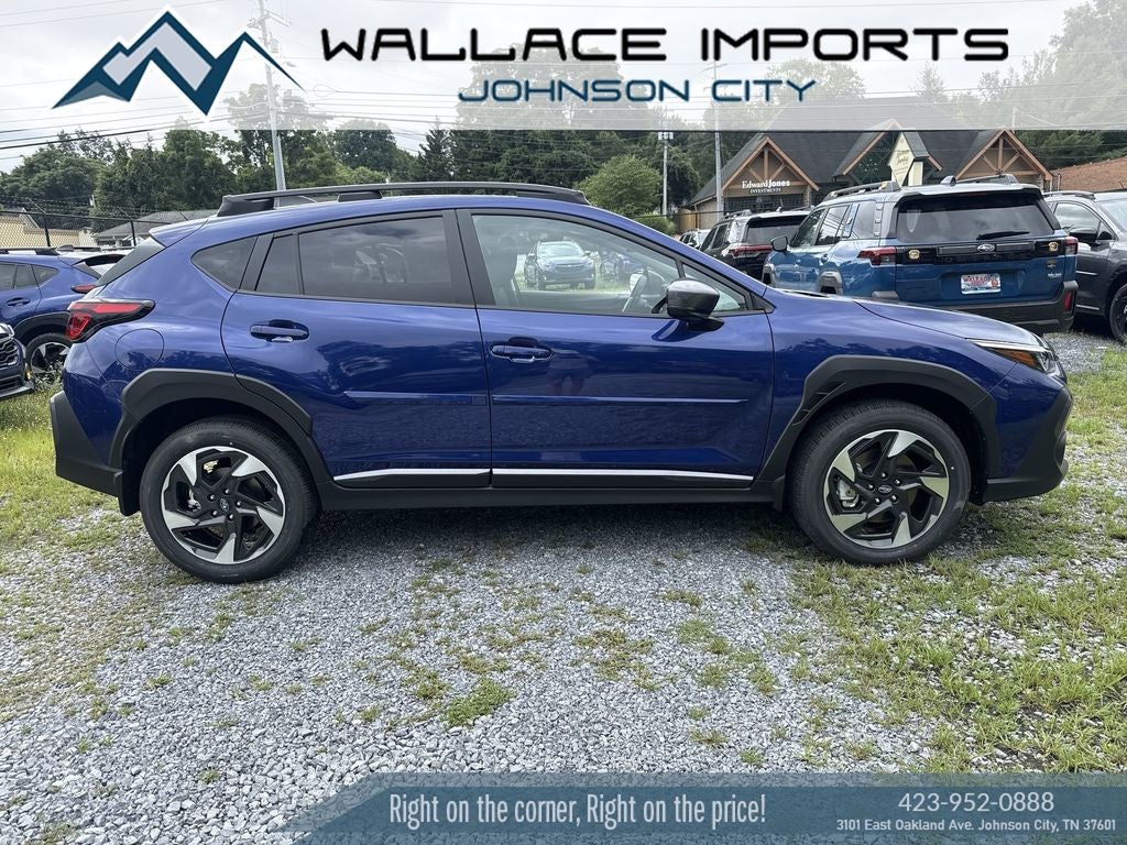2026 Subaru CROSSTREK Limited in Sapphire Blue Pearl — front three-quarter view
