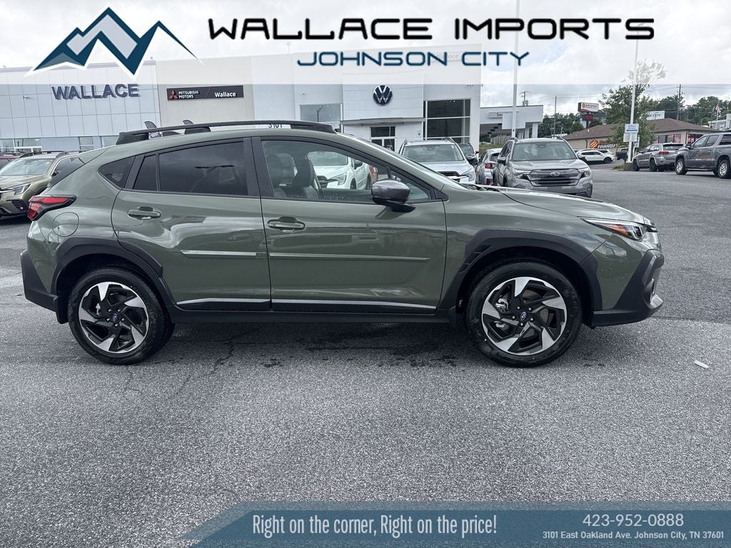 2026 Subaru CROSSTREK Limited in Alpine Green — front three-quarter view