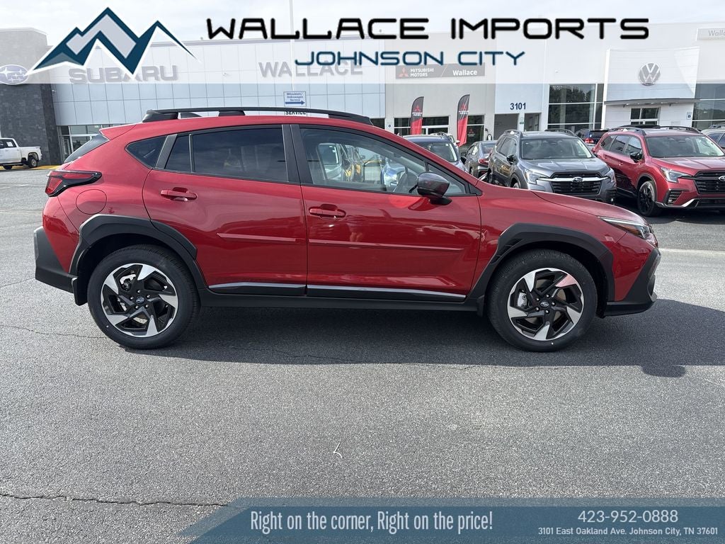 2026 Subaru CROSSTREK Limited in Lithium Red Pearl — front three-quarter view