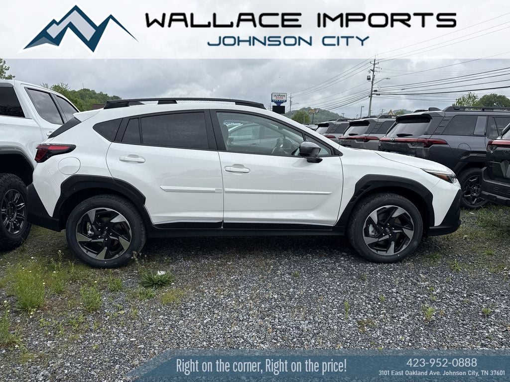2026 Subaru CROSSTREK Limited in Crystal White Pearl — front three-quarter view