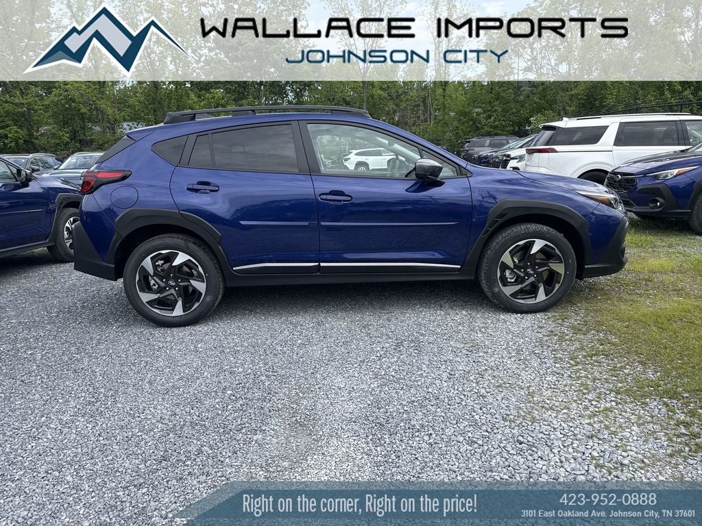 2026 Subaru CROSSTREK Limited in Sapphire Blue Pearl — front three-quarter view