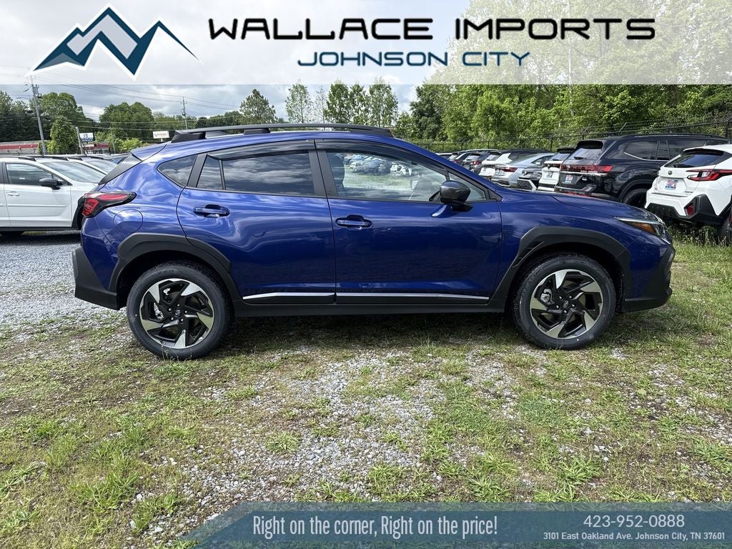 2026 Subaru CROSSTREK Limited in Sapphire Blue Pearl — front three-quarter view