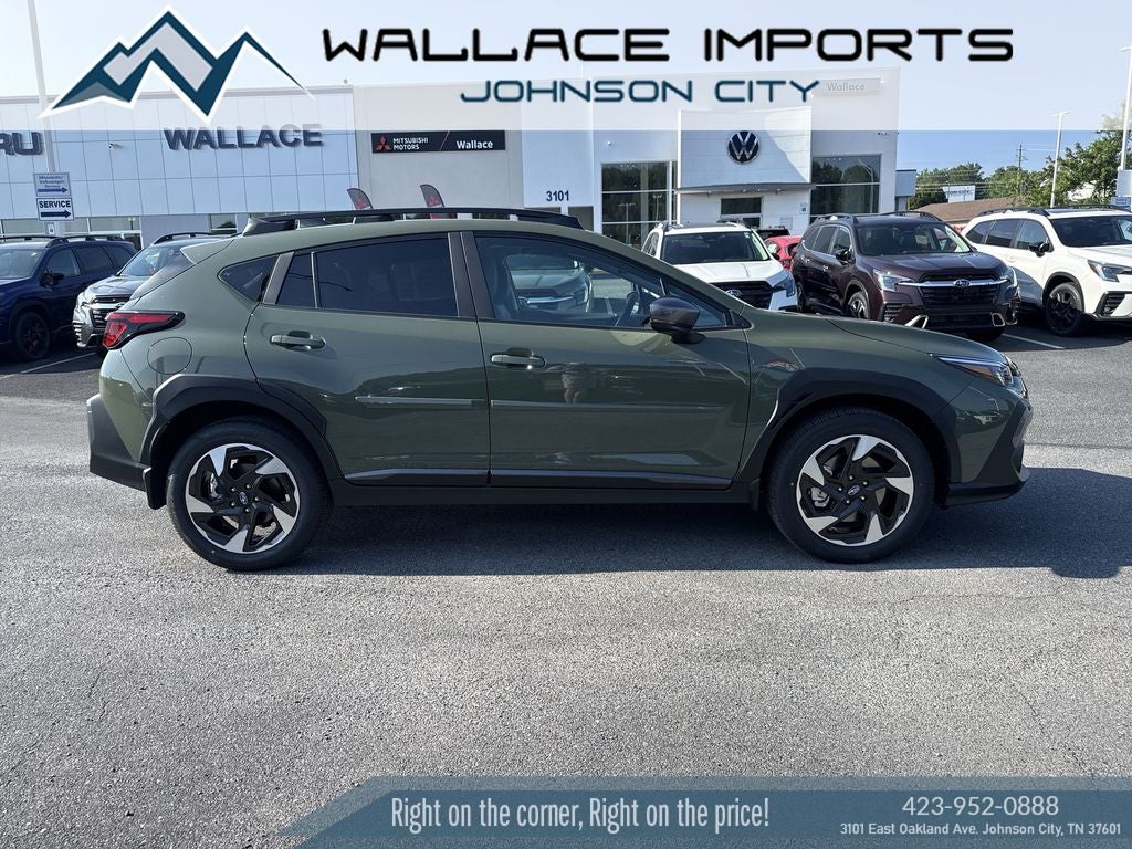 2026 Subaru CROSSTREK Limited in Alpine Green — front three-quarter view