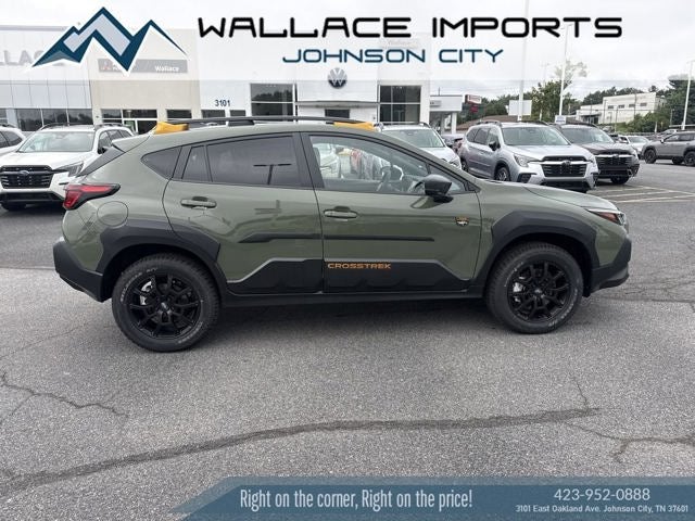2026 Subaru CROSSTREK Wilderness in Alpine Green — front three-quarter view