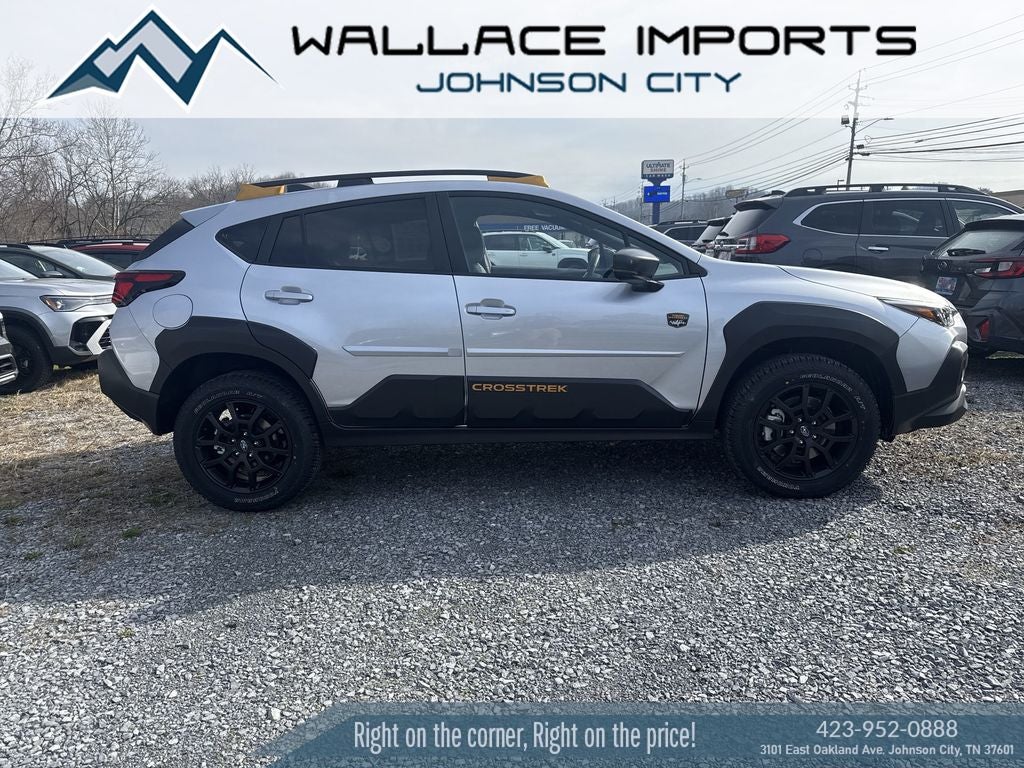 2026 Subaru CROSSTREK Wilderness in Ice Silver Metallic — front three-quarter view