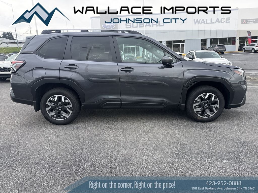 2026 Subaru FORESTER Premium in Magnetite Gray Metallic — front three-quarter view
