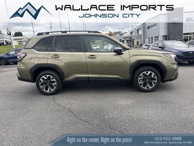 2026 Subaru FORESTER Premium in Autumn Green Metallic — front three-quarter view