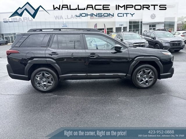 2026 Subaru OUTBACK Premium in Crystal Black Silica — front three-quarter view