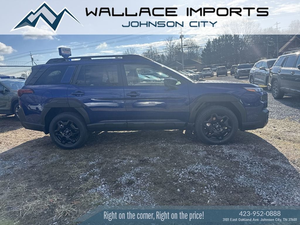 2026 Subaru OUTBACK Limited in Sapphire Blue Pearl — front three-quarter view