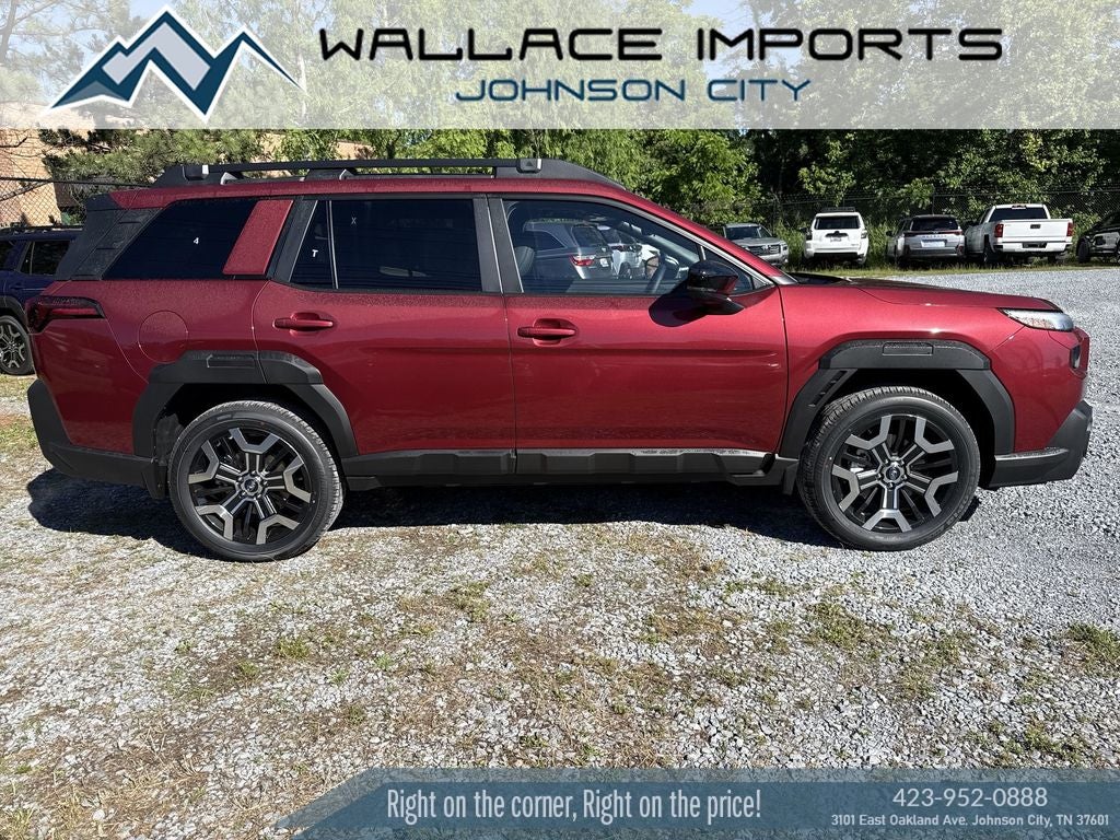 2026 Subaru OUTBACK Touring XT in Crimson Red Pearl — front three-quarter view