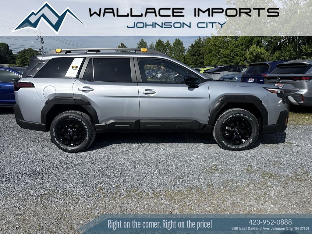 2026 Subaru OUTBACK Wilderness in Ice Silver Metallic — front three-quarter view