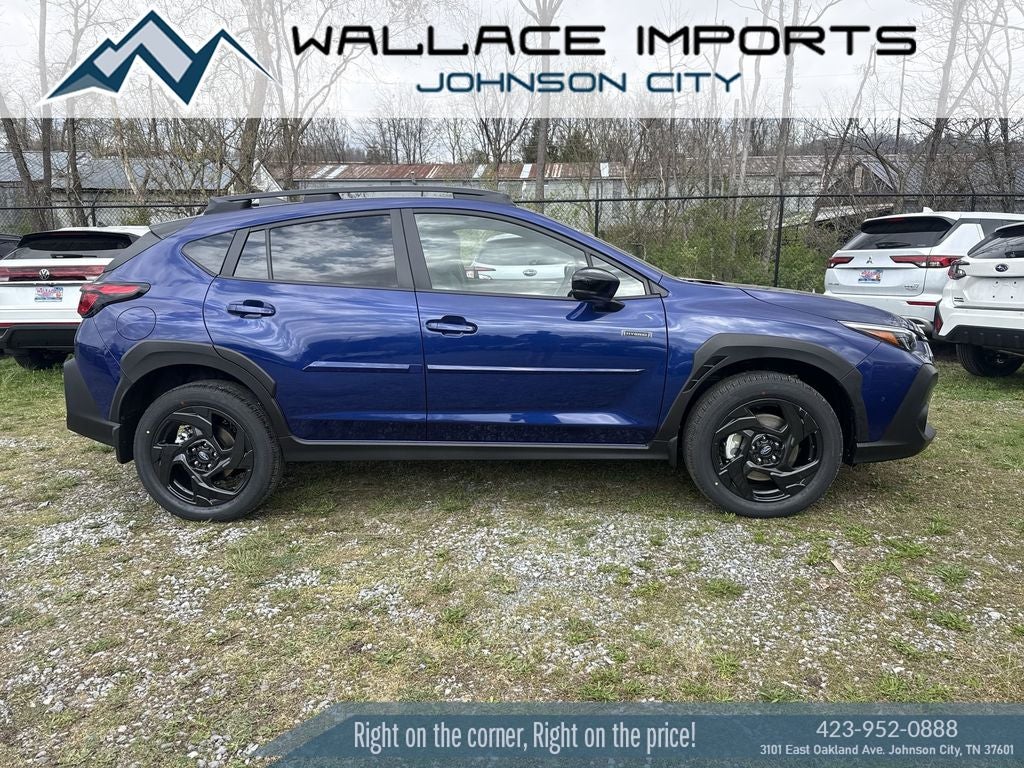 2026 Subaru CROSSTREK Sport Hybrid in Sapphire Blue Pearl — front three-quarter view