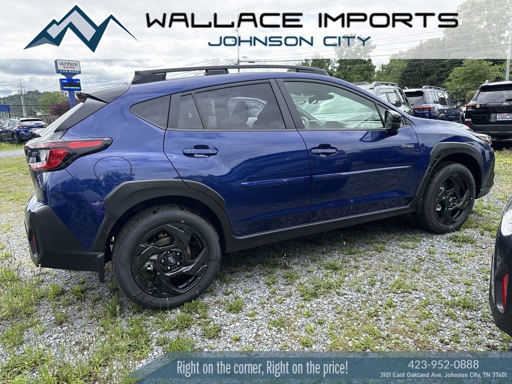 2026 Subaru CROSSTREK Sport Hybrid in Sapphire Blue Pearl — front three-quarter view
