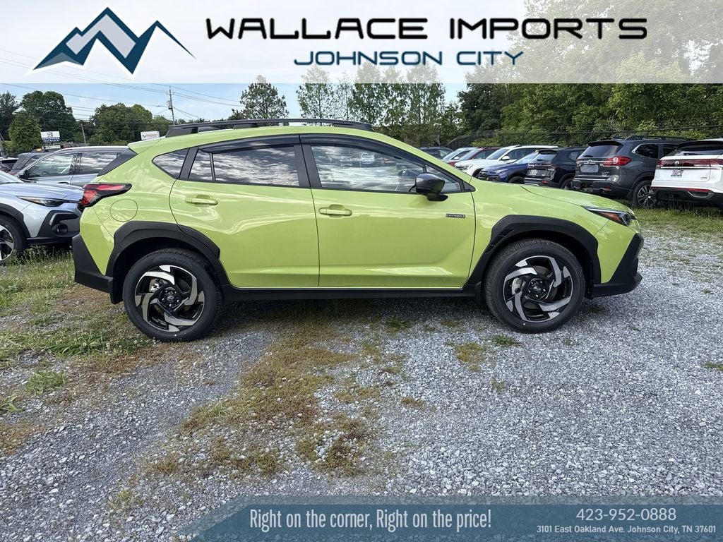 2026 Subaru CROSSTREK Limited Hybrid in Citron Yellow Pearl — front three-quarter view