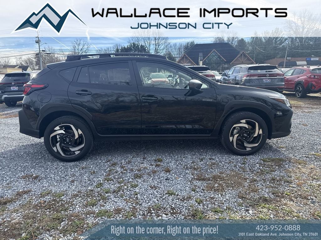 2026 Subaru CROSSTREK Limited Hybrid in Crystal Black Silica — front three-quarter view